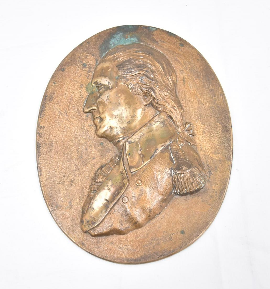 GEORGE WASHINGTON PROFILE BRONZE RELIEF PLAQUE (1 of 7)