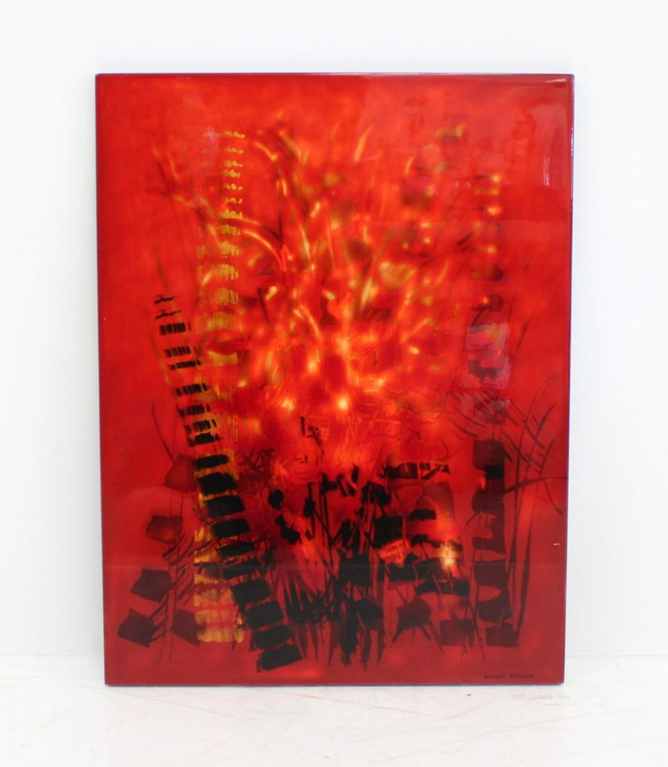 BERNARD DUNAND , FRENCH OIL & LACQUER ON PANEL (1 of 8)