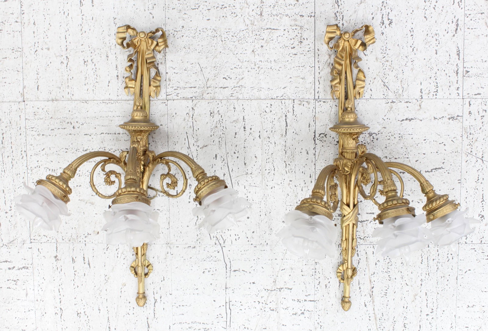 (Pr) FRENCH BRONZE SCONCES (1 of 10)