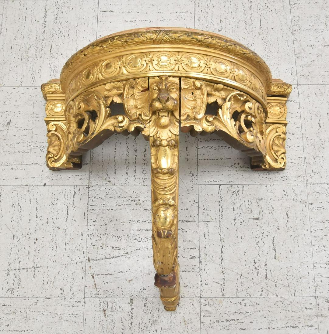 19thC ANTIQUE GILDED WOOD CONSOLE (1 of 11)
