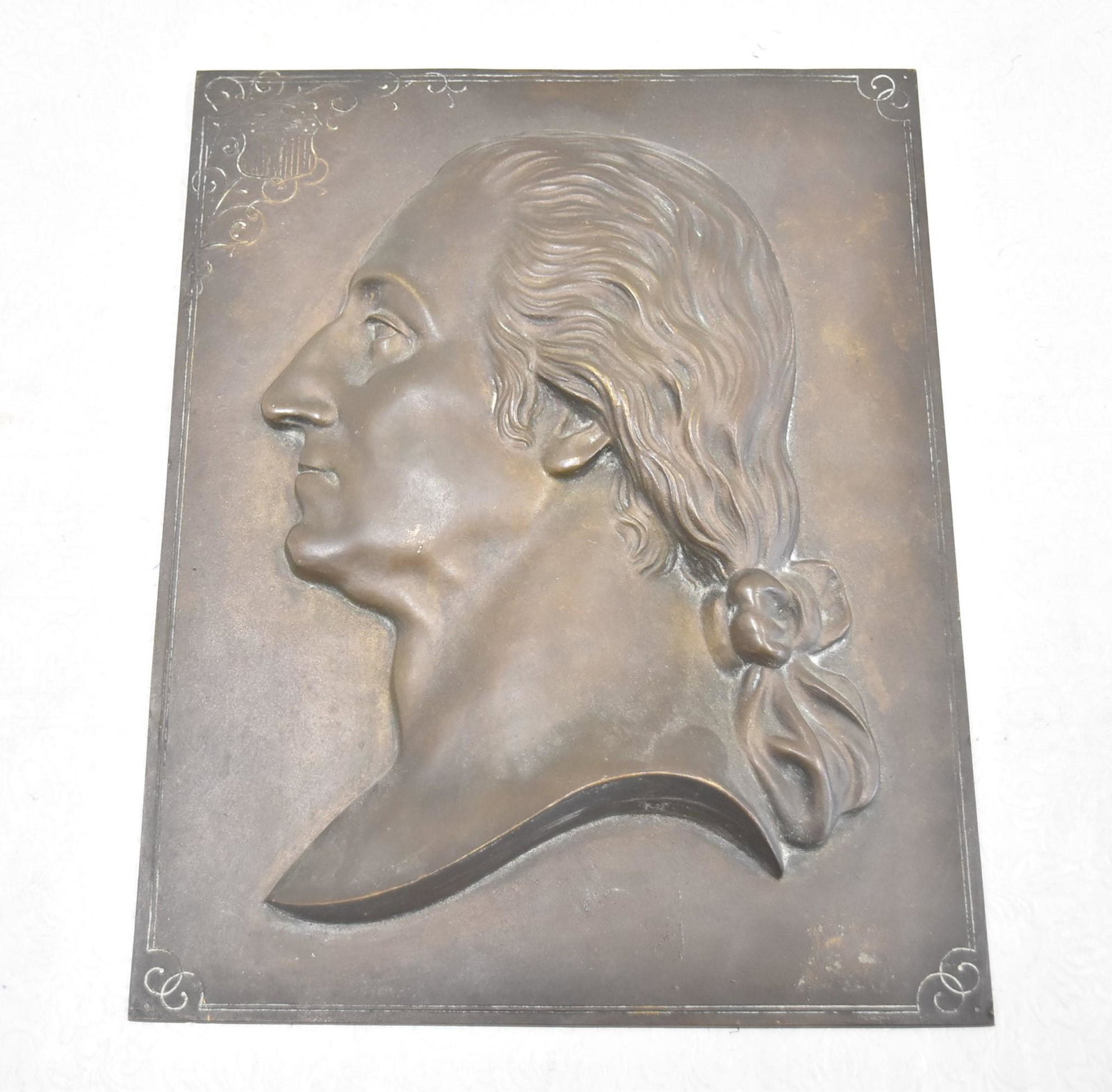GEORGE WASHINGTON BRONZE RELIEF PLAQUE (1 of 12)