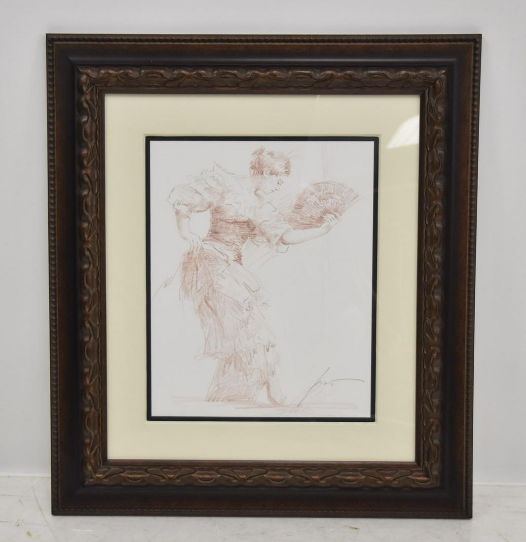 PINO DAENI , DRAWING ON PAPER "THE DANCER" (1 of 19)