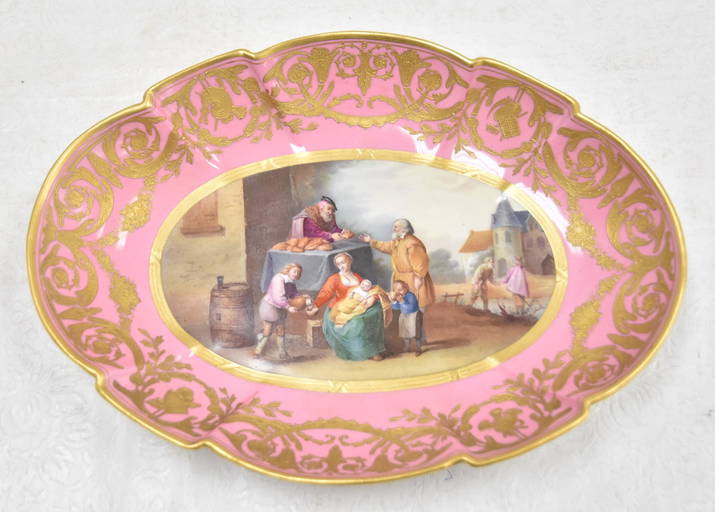 19thc Soft Paste Porcelain Dish