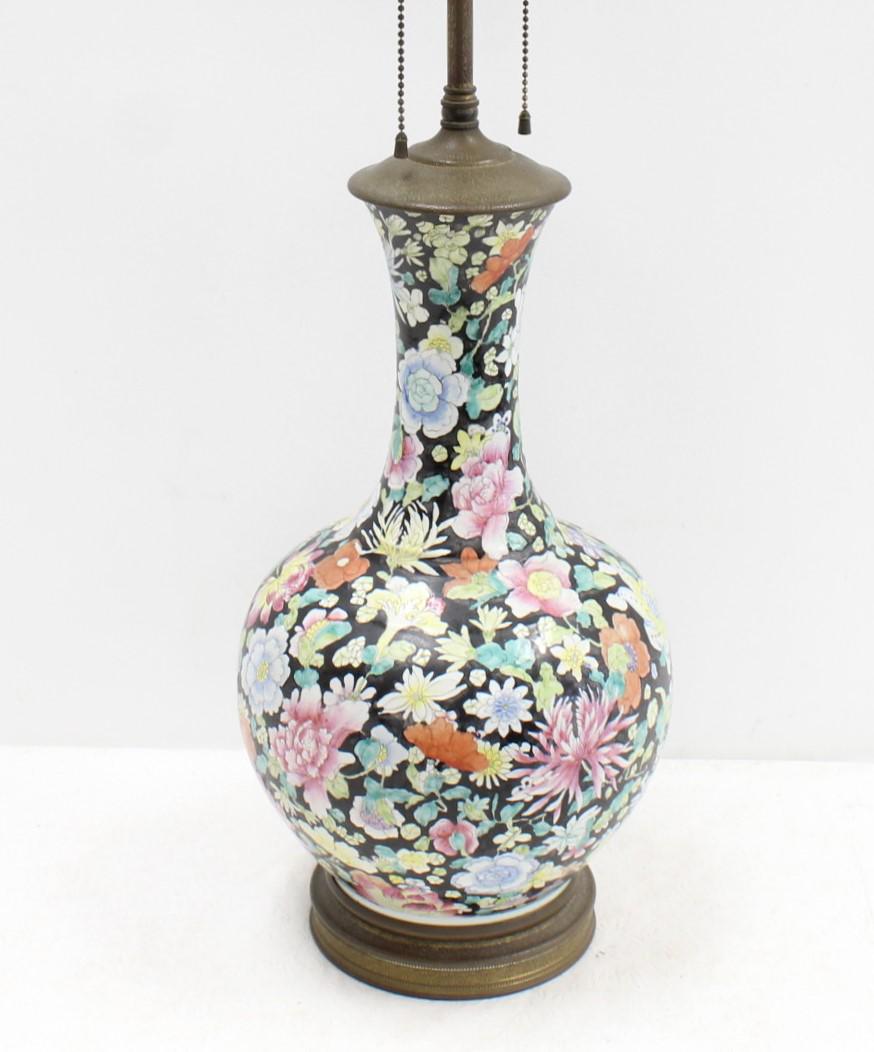 CHINESE PORCELAIN FLORAL LAMP (1 of 13)