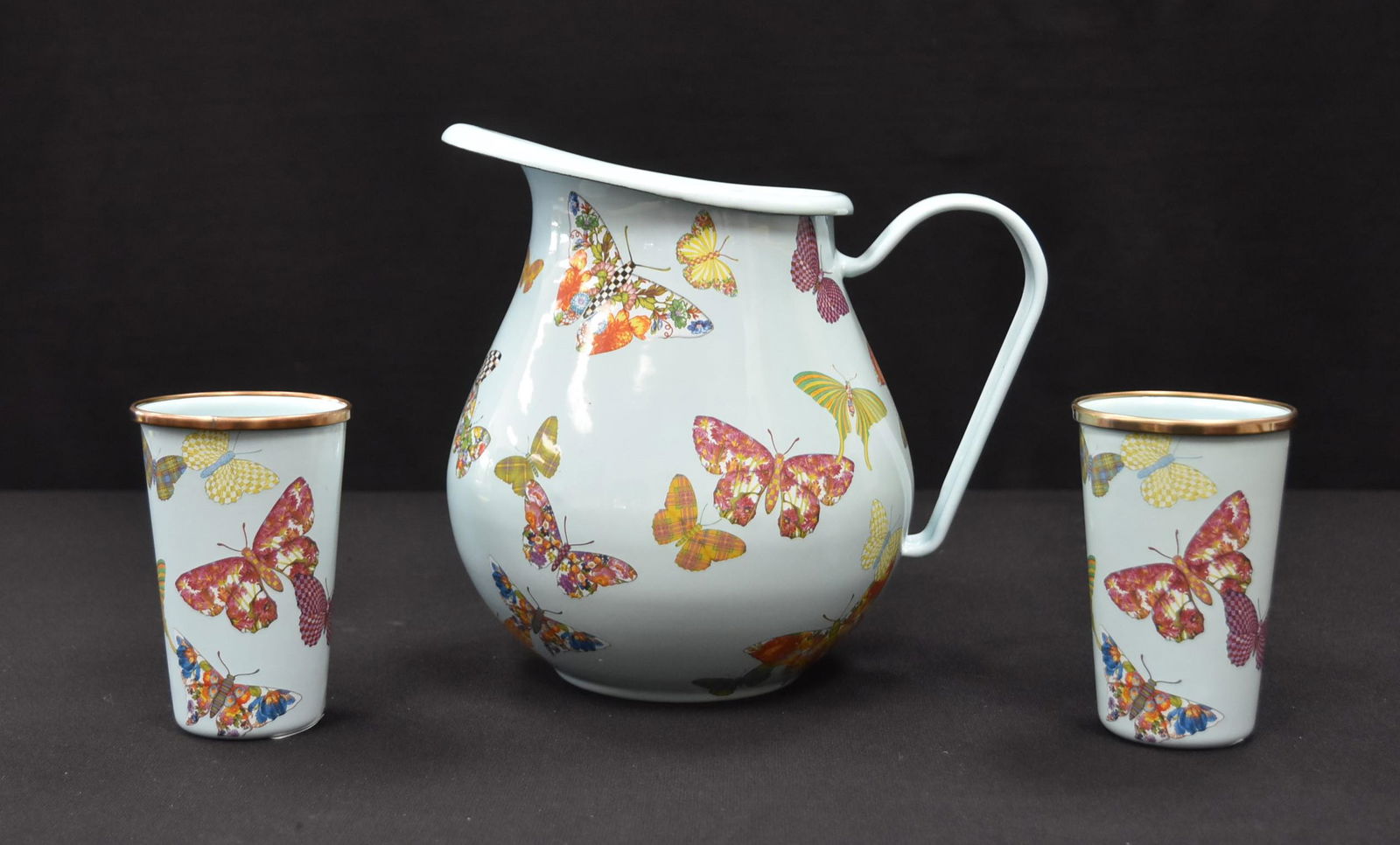 MACKENZIE CHILDS , BUTTERFLY GARDEN PITCHER SET (1 of 14)
