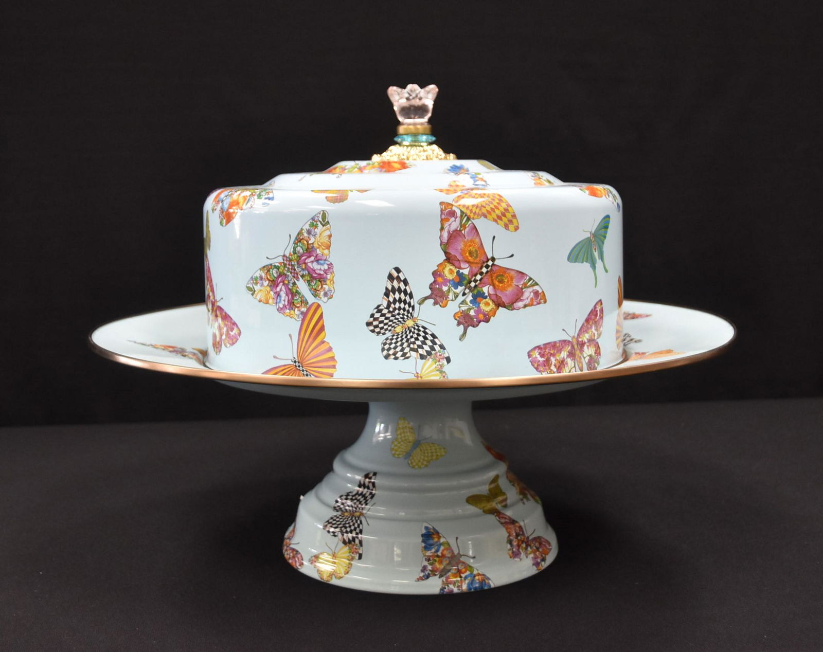 MACKENZIE CHILDS , BUTTERFLY GARDEN CAKE STAND (1 of 18)