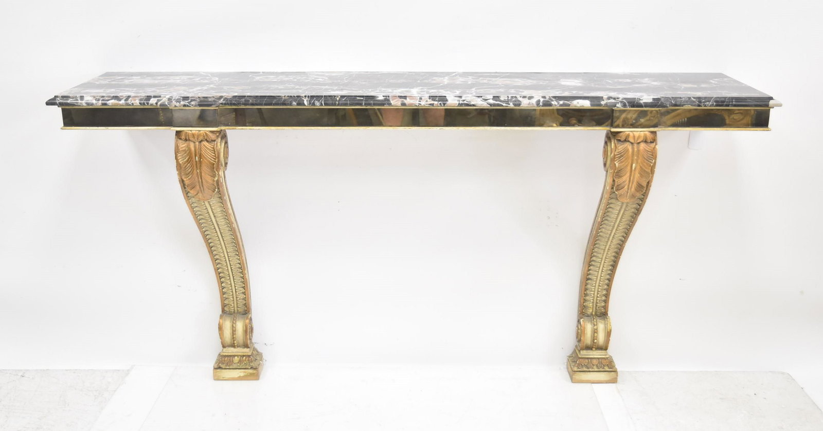 PAINT DECORATED MARBLE TOP CONSOLE (1 of 14)