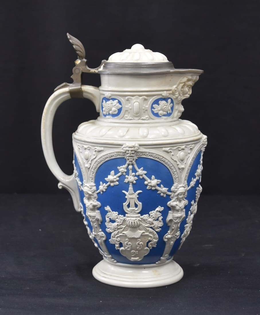 VILLEROY & BOCH METTLACH PITCHER , # 2076 (1 of 14)