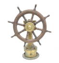 JOHN HASTIE & CO. SHIPS WHEEL ON BRONZE STAND