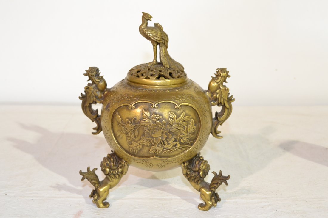 CARVED BRONZE SENSOR - 9" TALL: CARVED BRONZE SENSOR - 9" TALL