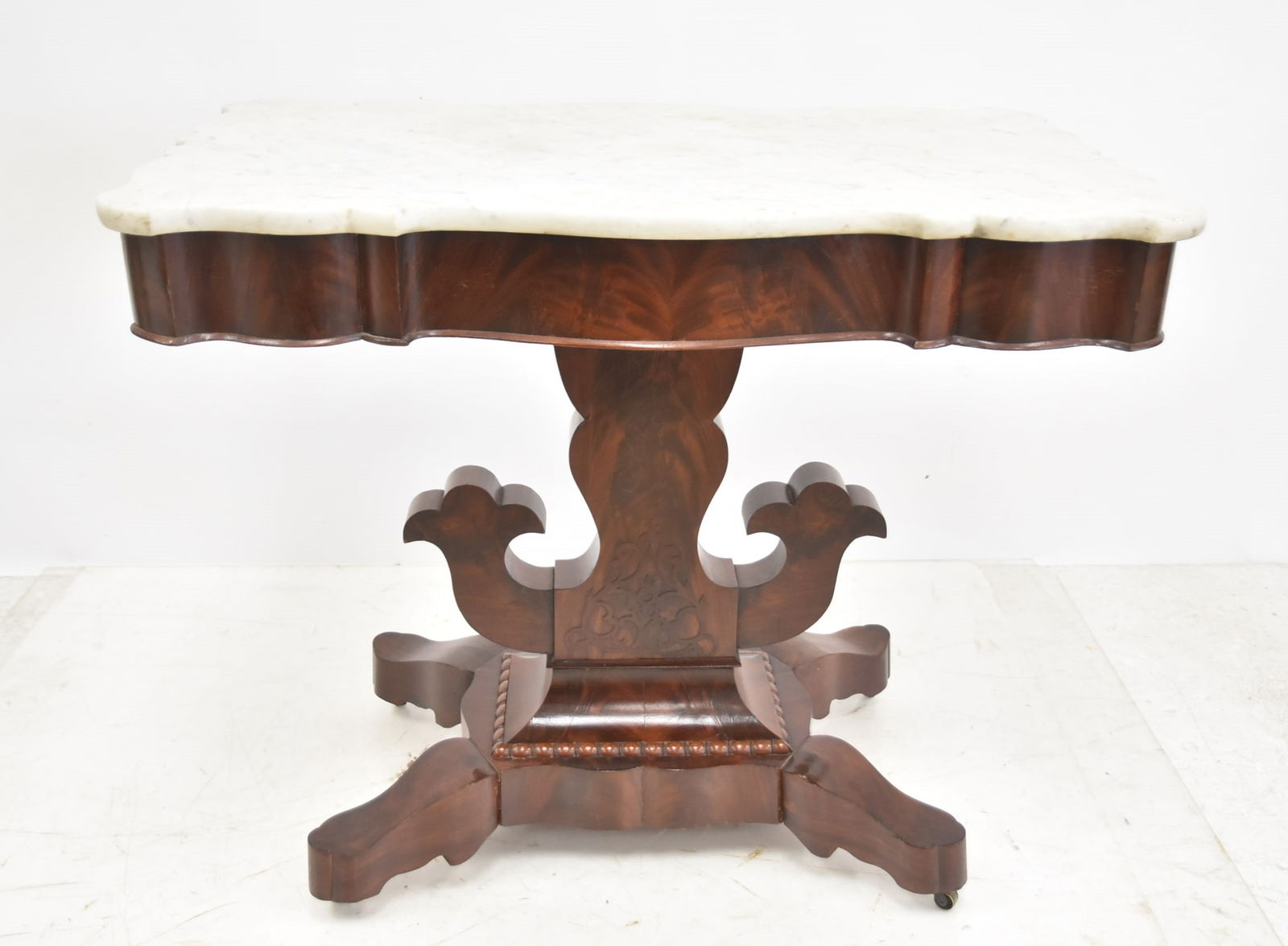 THOMAS DAY STYLE MAHOGANY MARBLE TOP TABLE (1 of 11)