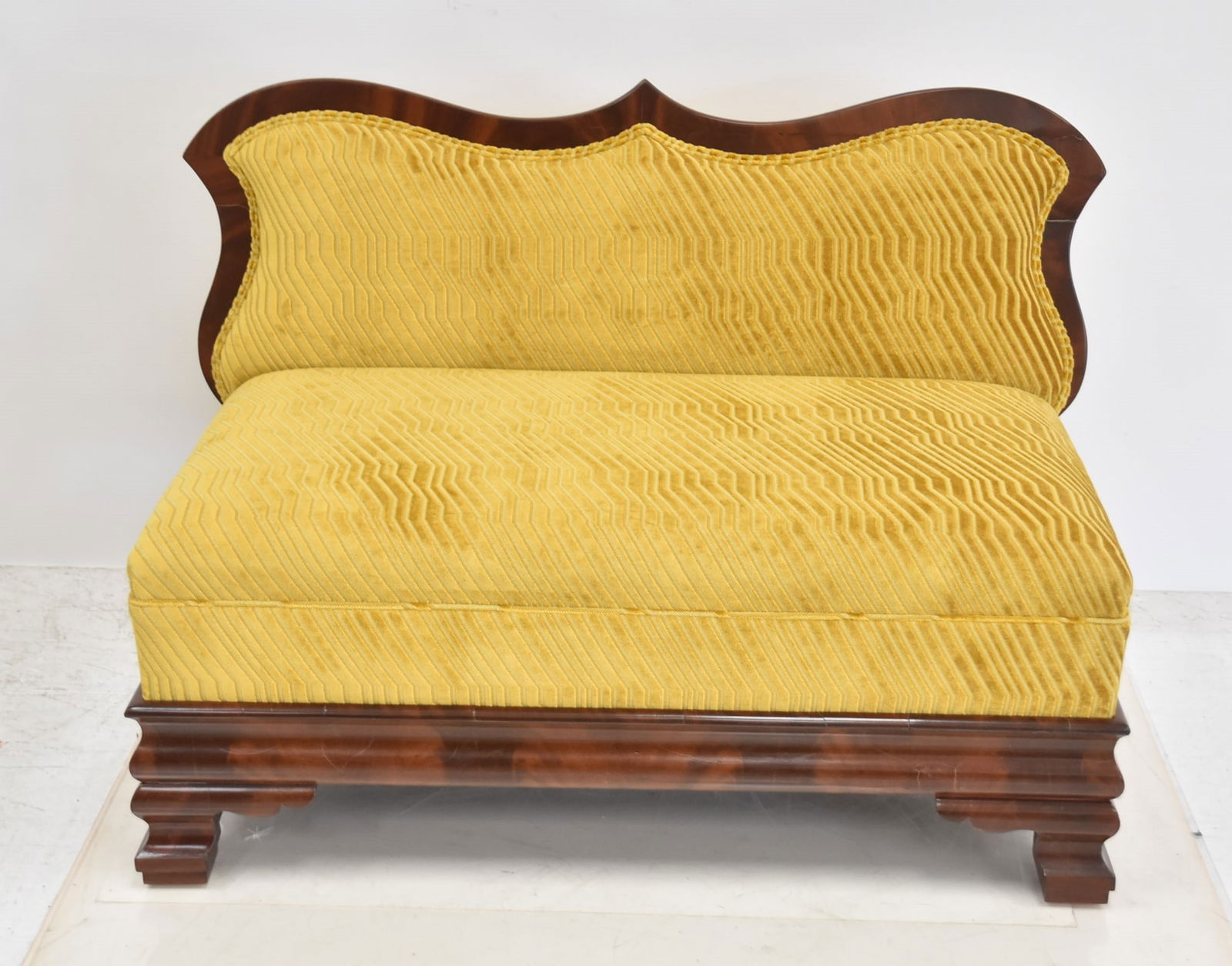 EMPIRE CROTCH MAHOGANY DIMUNITIVE SETTEE (1 of 8)