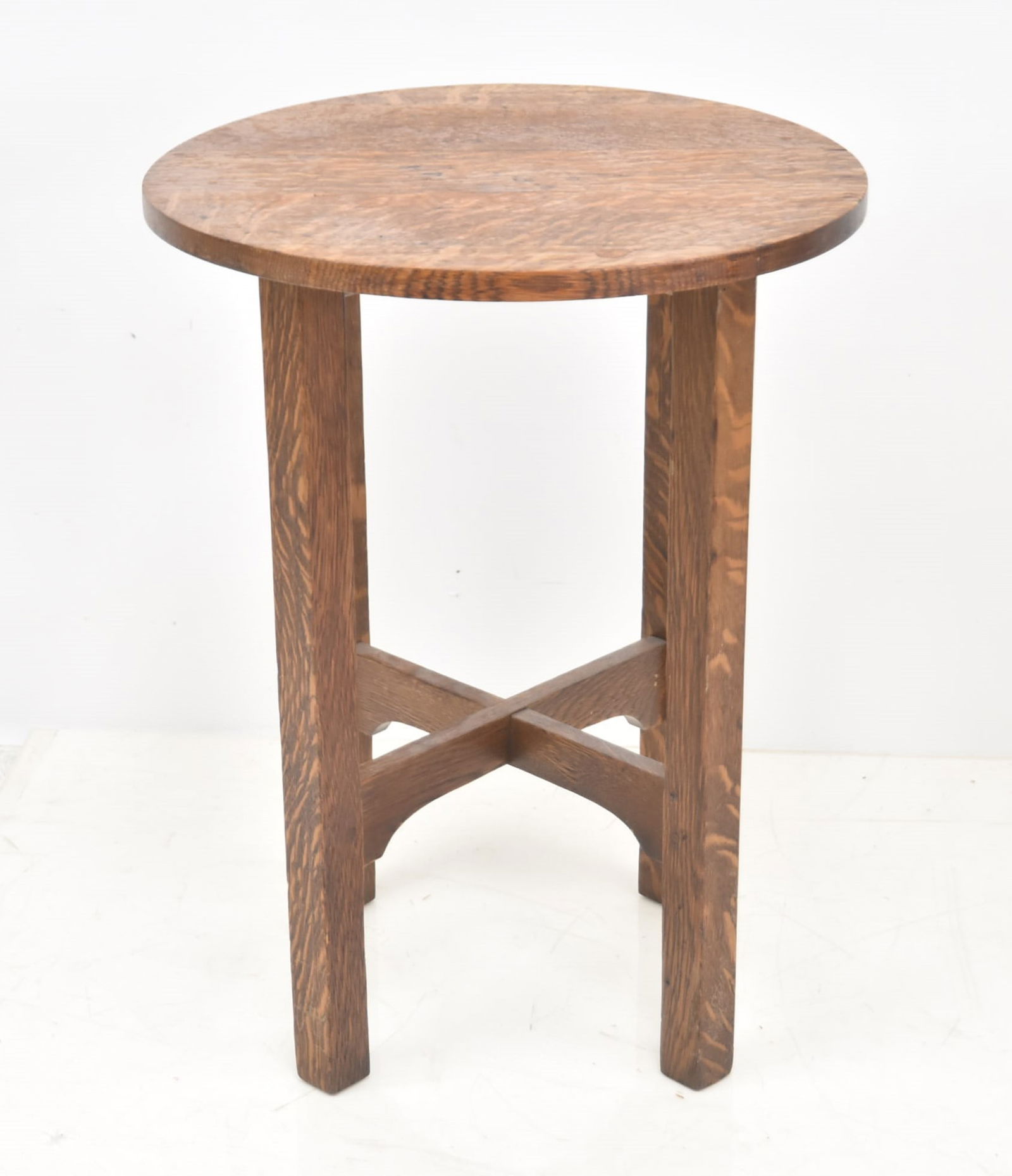 STICKLEY OAK TABOURET SIDE TABLE (1 of 12)