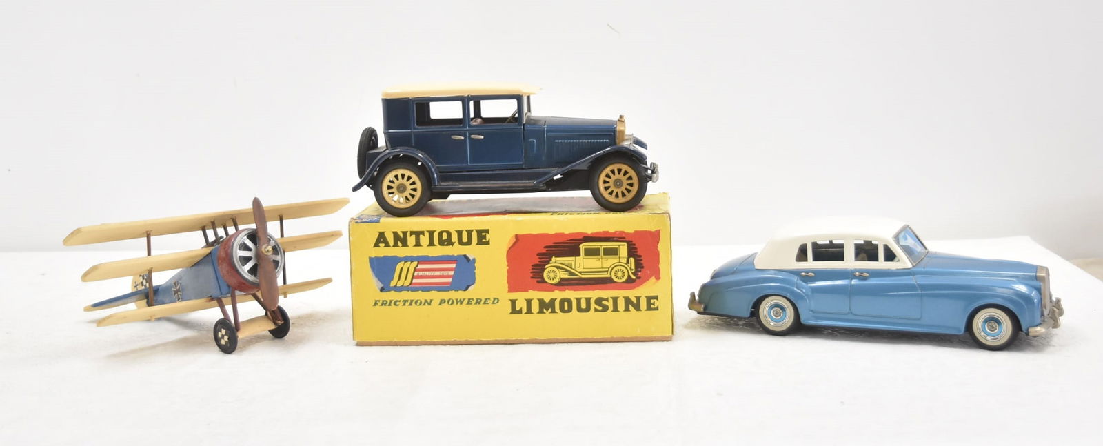 (2) JAPAN TIN FRICTION WIND UP CARS & MODEL PLANE (1 of 19)