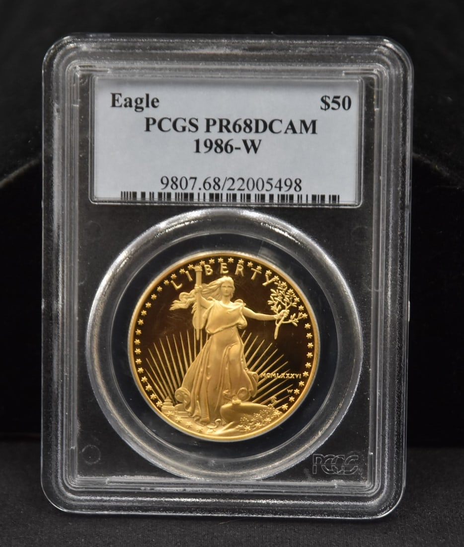 1986 AMERICAN EAGLE $50 1oz GOLD COIN GRADED (1 of 11)