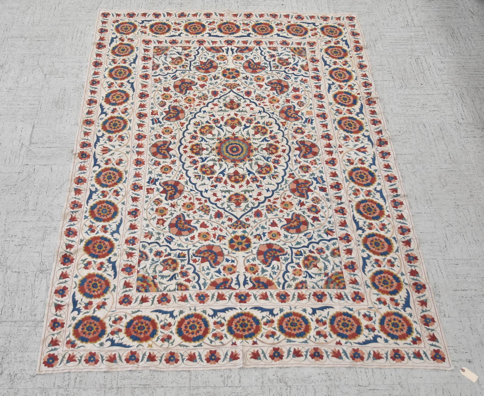 Russian Crewel Work Table Cover Auction