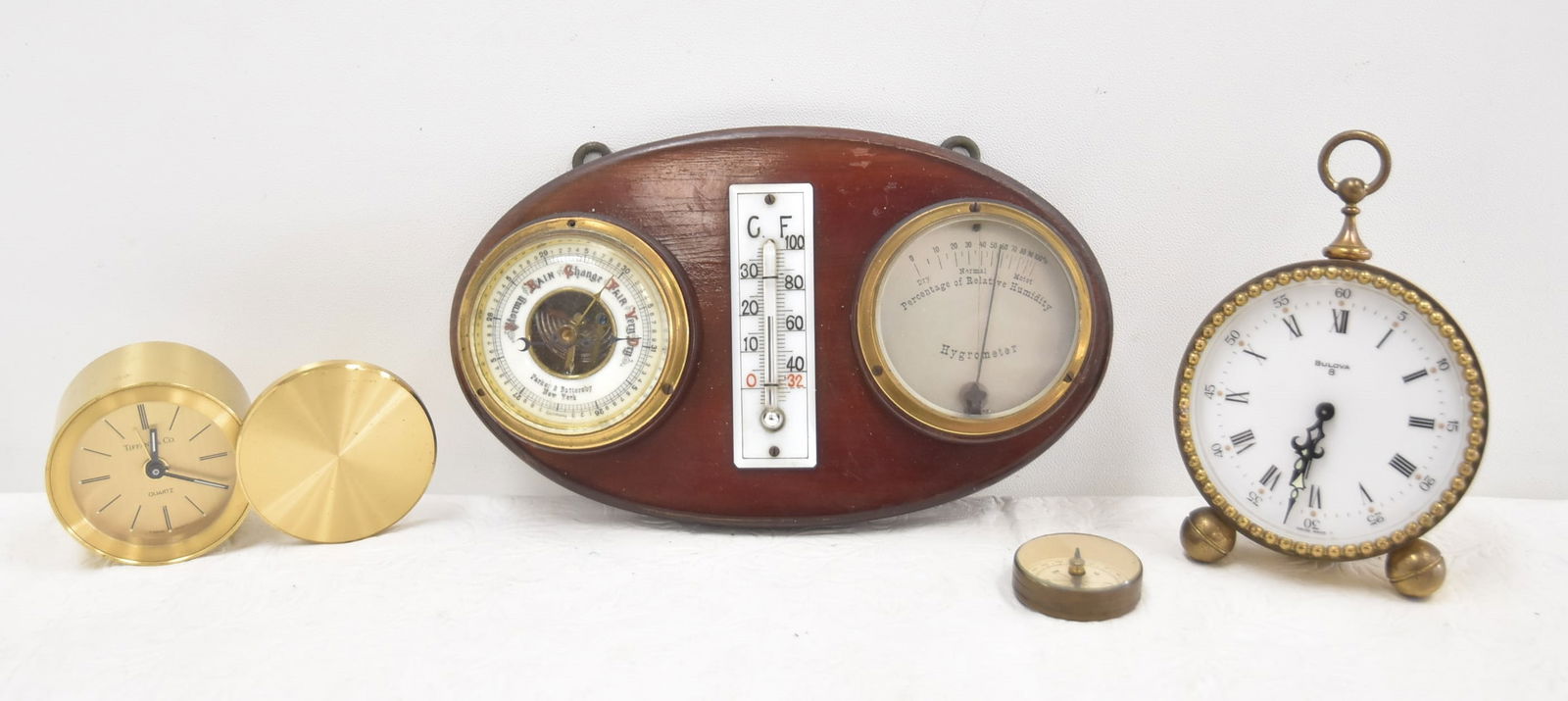 ASSORTED DESK CLOCKS & COMPASS (1 of 16)