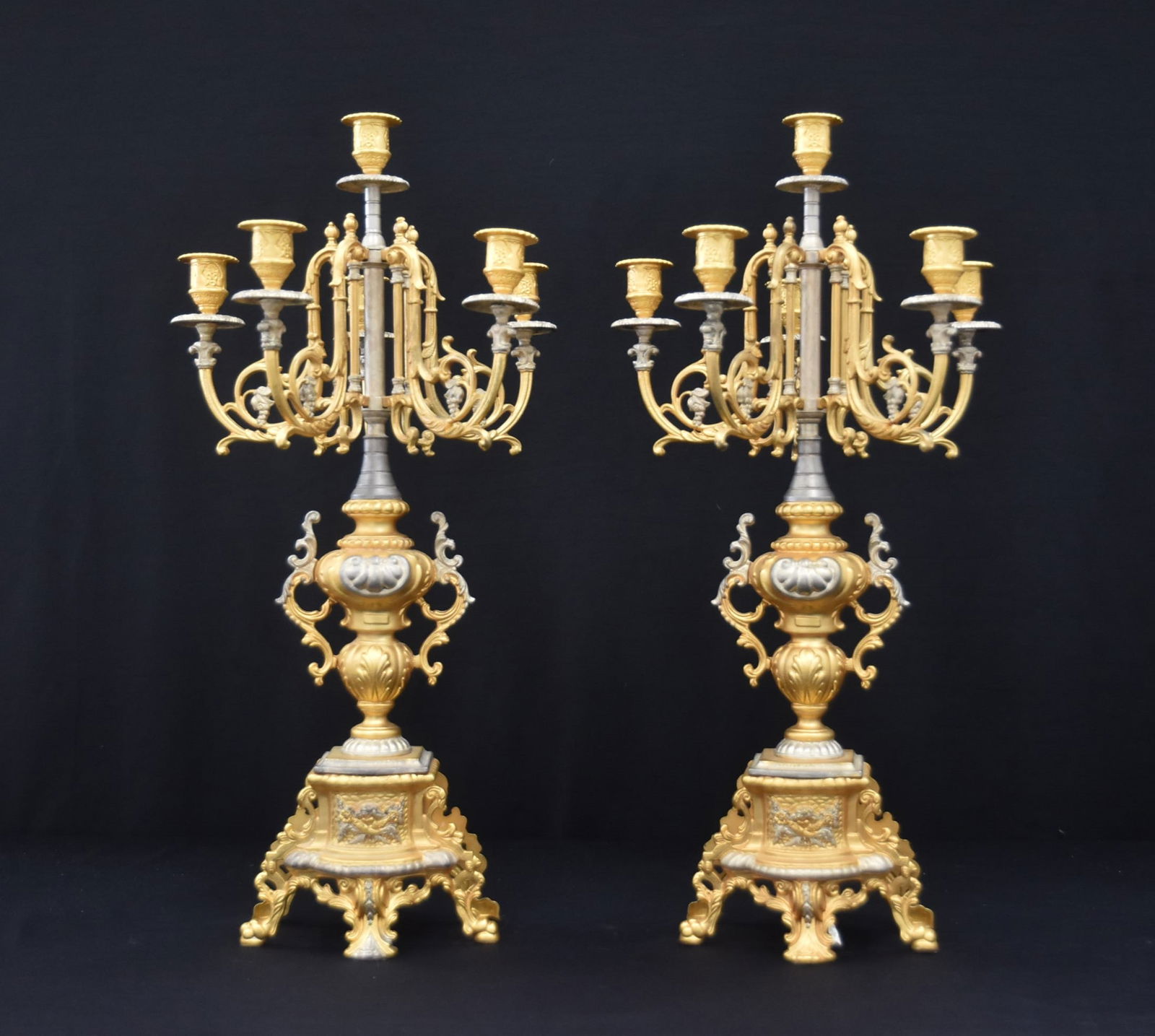 (Pr) LANCINI , ITALY GILDED CANDELABRAS (1 of 14)