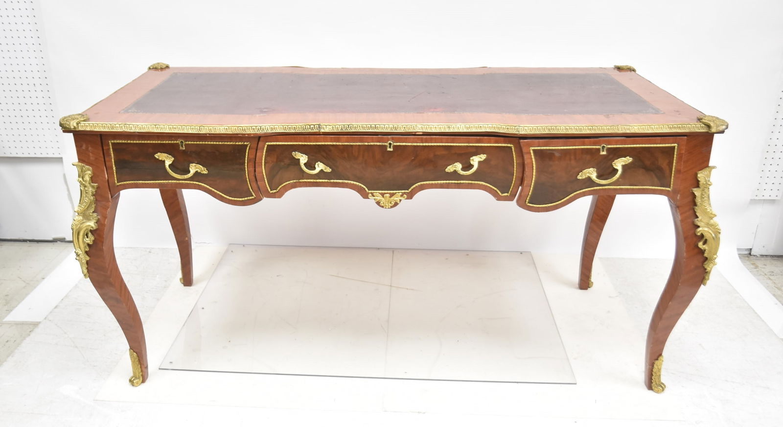 FRENCH STYLE BRONZE MOUNTED BUREAUPLAT DESK (1 of 20)