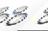(Pr) 18kt MOONSTONE & SAPPHIRE CUFFLINKS