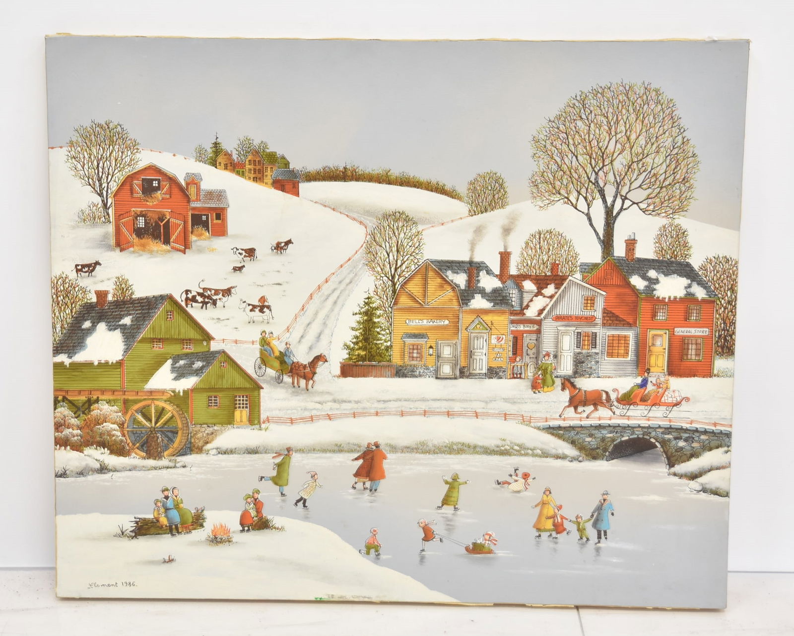 CLEMENT , FOLK ART OIL ON CANVAS (1 of 11)