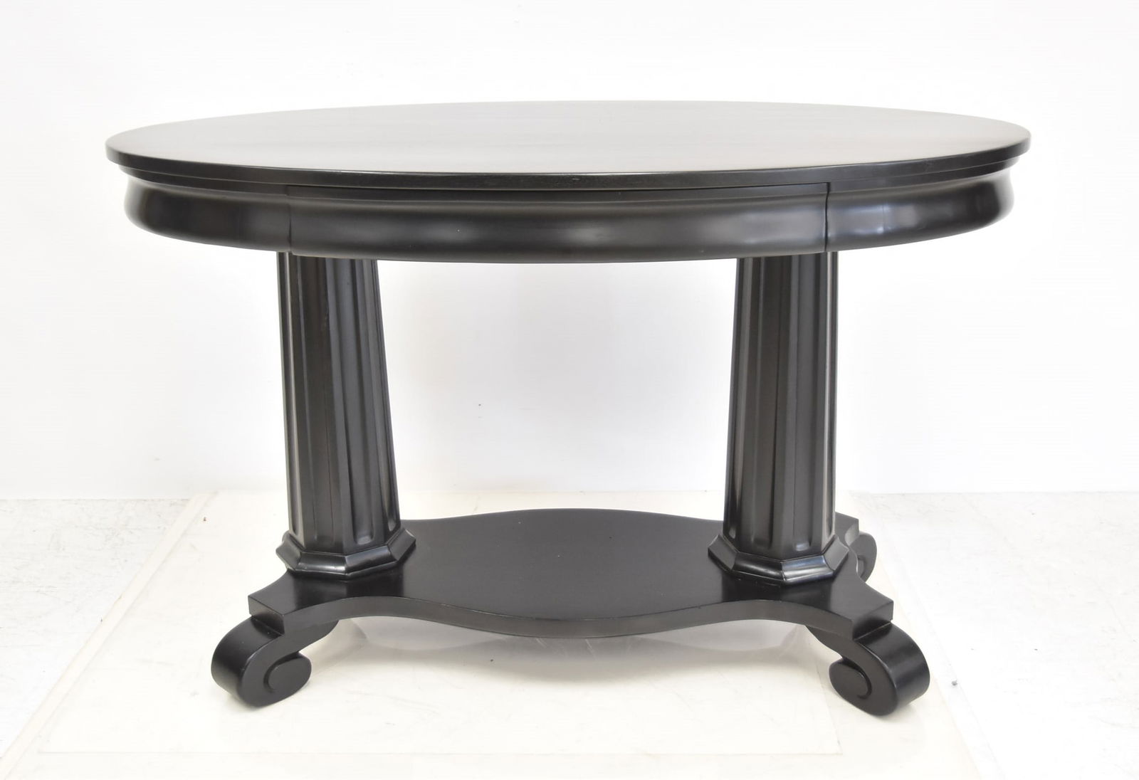 EBONIZED EMPIRE STYLE TABLE WITH DRAWER (1 of 9)