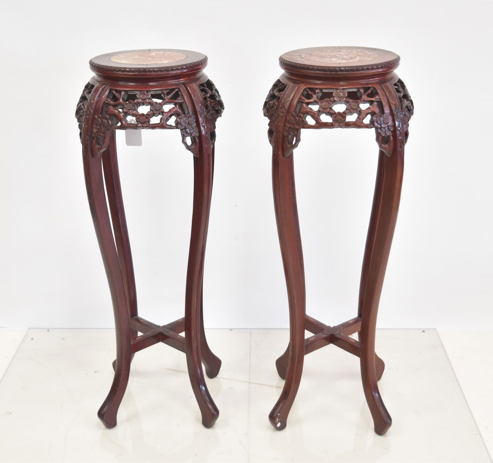 (Pr) CHINESE MARBLE TOP STANDS (1 of 9)