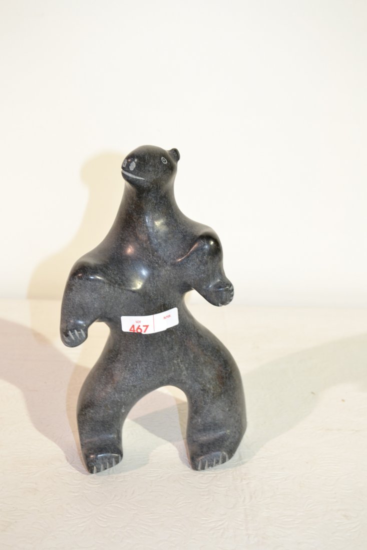 CANADIAN INUIT SCULPTURE ARTIST SIGNED GEORGE: ARLOOK - 9" x 5"
