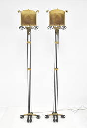 (Pr) ART DECO  OSCAR BACH & STEUBEN FLOOR LAMPS