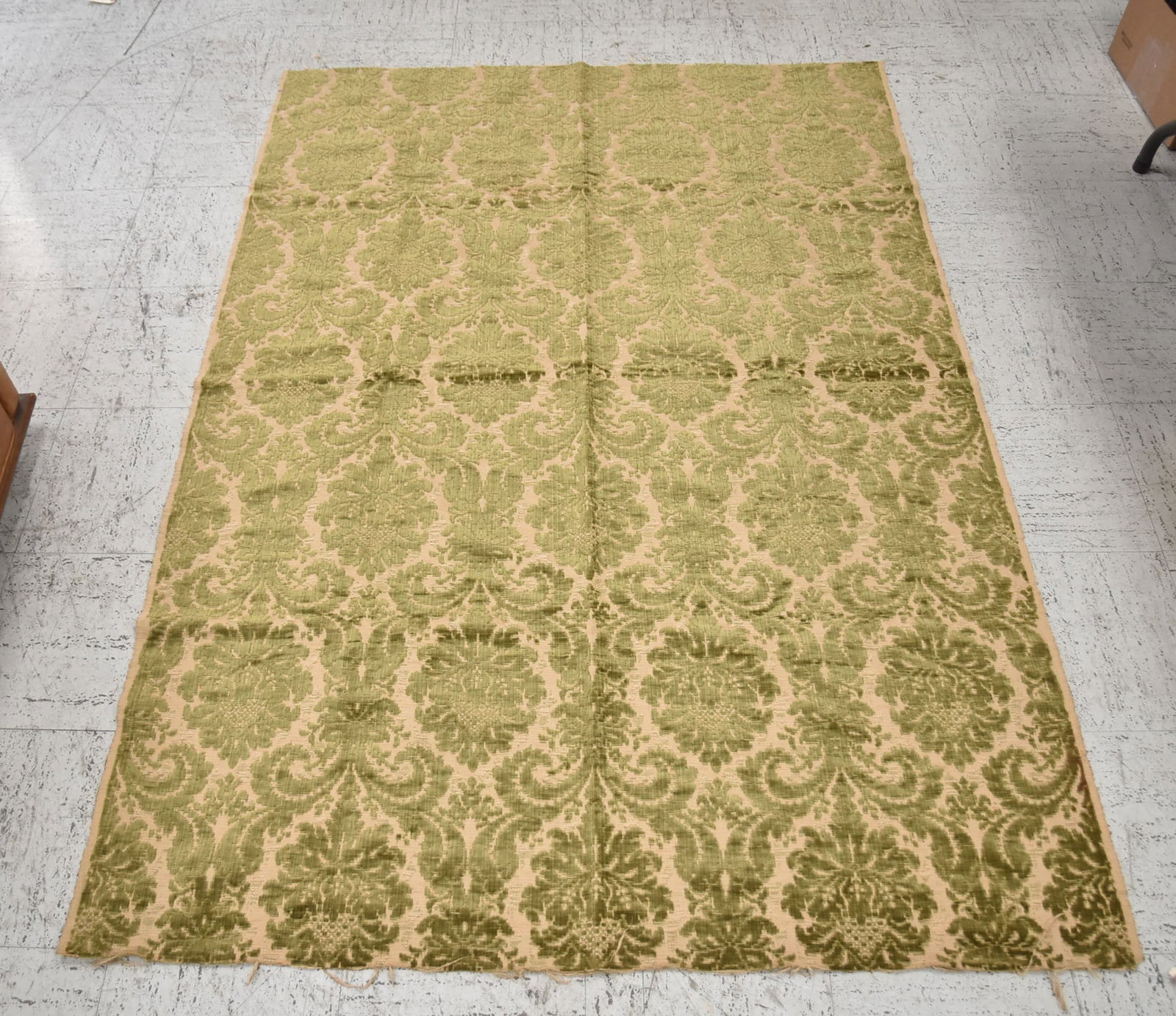 ANTIQUE CUT VELVET FABRIC: ANTIQUE SHEET OF CUT VELVET FABRIC - 54" x 78"
