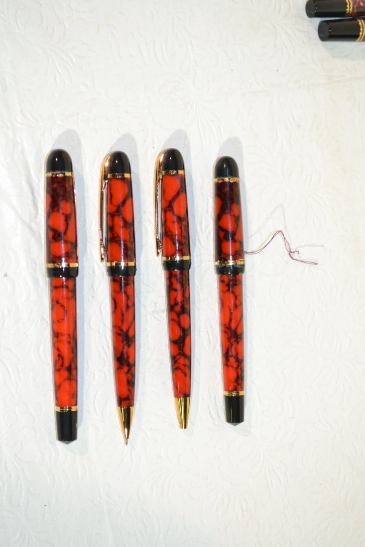 WATERMAN - PARIS FOUNTAIN PEN , PENCIL &: (2) BALLPOINTS (SOME WEAR) - 5 1/2" LONG