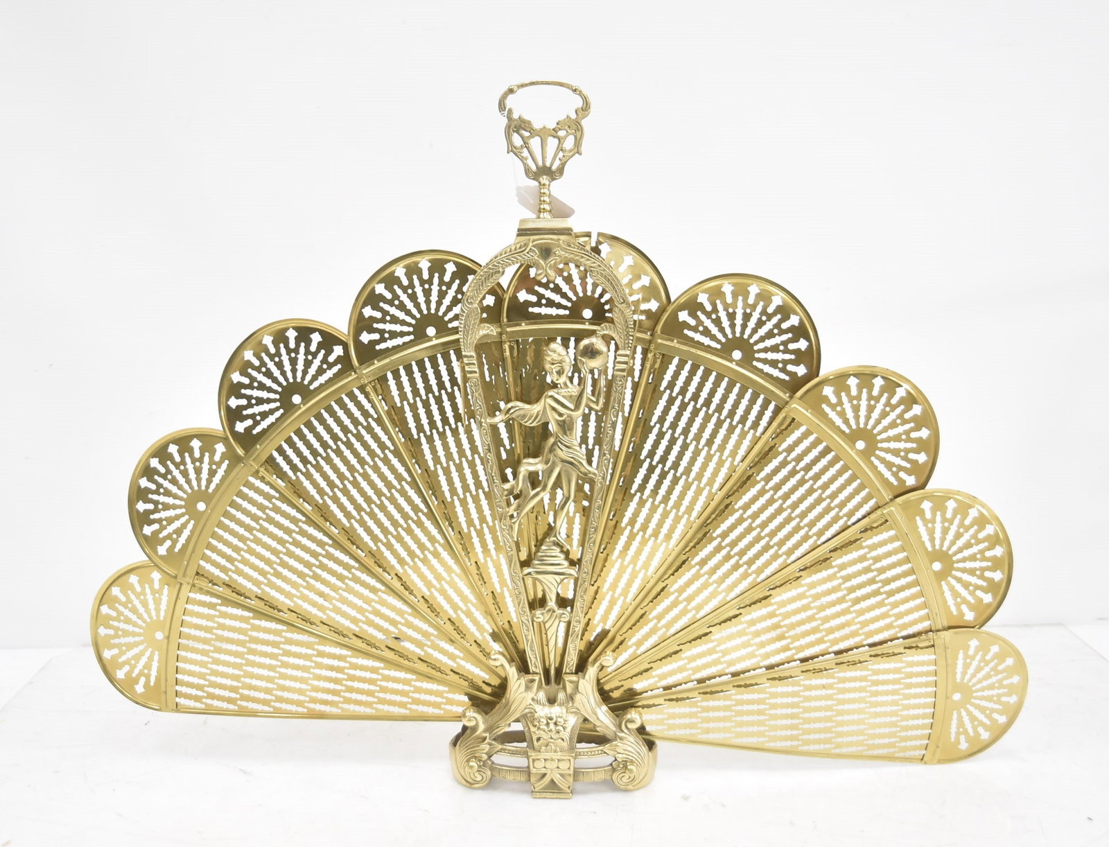 BRONZE FIGURAL PEACOCK FIREPLACE SCREEN (1 of 11)