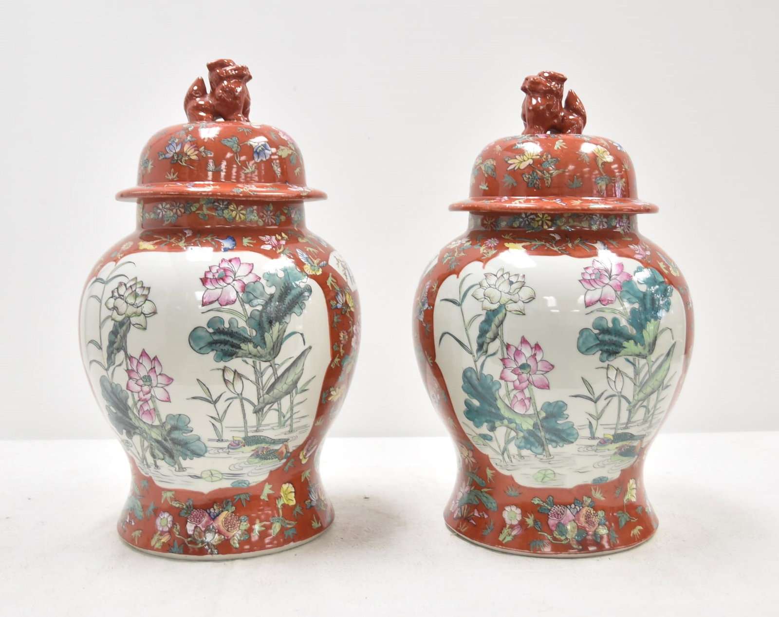 (Pr) LARGE CHINESE PORCELAIN GINGER JARS (1 of 15)