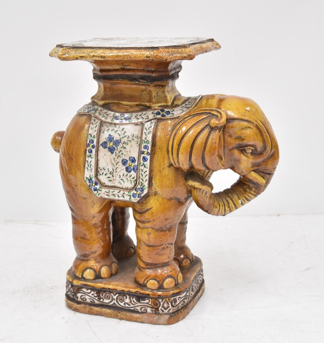 GLAZED TERRACOTTA GARDEN STOOL (1 of 13)