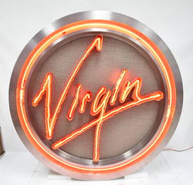 5' VIRGIN MEGASTORE NEON SIGN