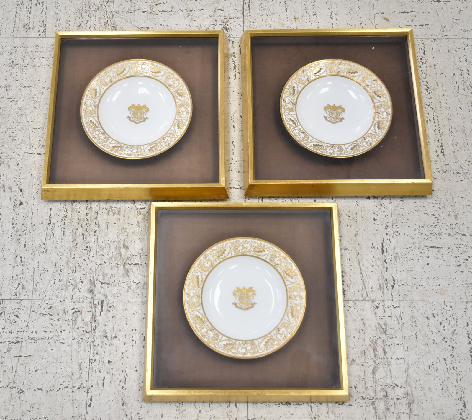 (3) SHADOW BOX FRAMED PORCELAIN PLATES (1 of 10)