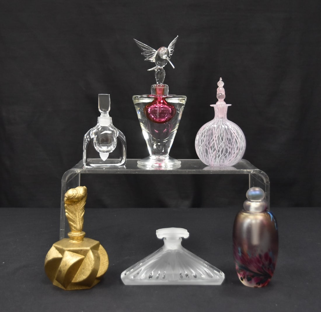 (6) VENETIAN MURANO PERFUME BOTTLES (1 of 8)