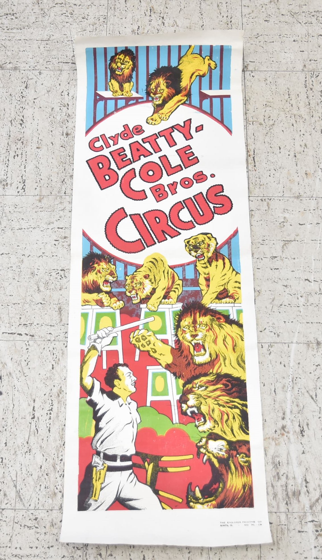 1930s CLYDE BEATTY - COLE BROTHER CIRCUS POSTER (1 of 10)