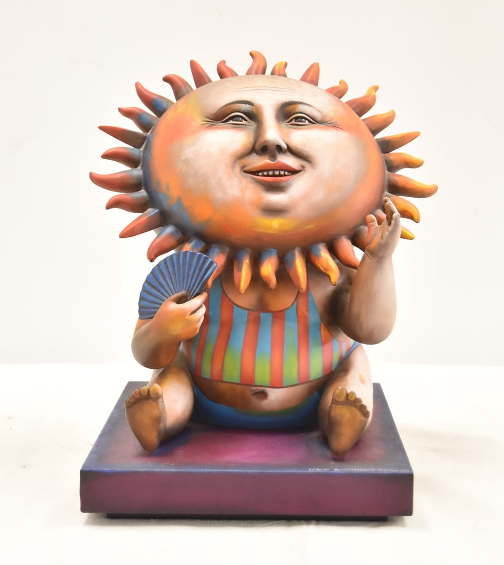 LARGE SERGIO BUSTAMANTE SUN BOY WITH FAN (1 of 15)