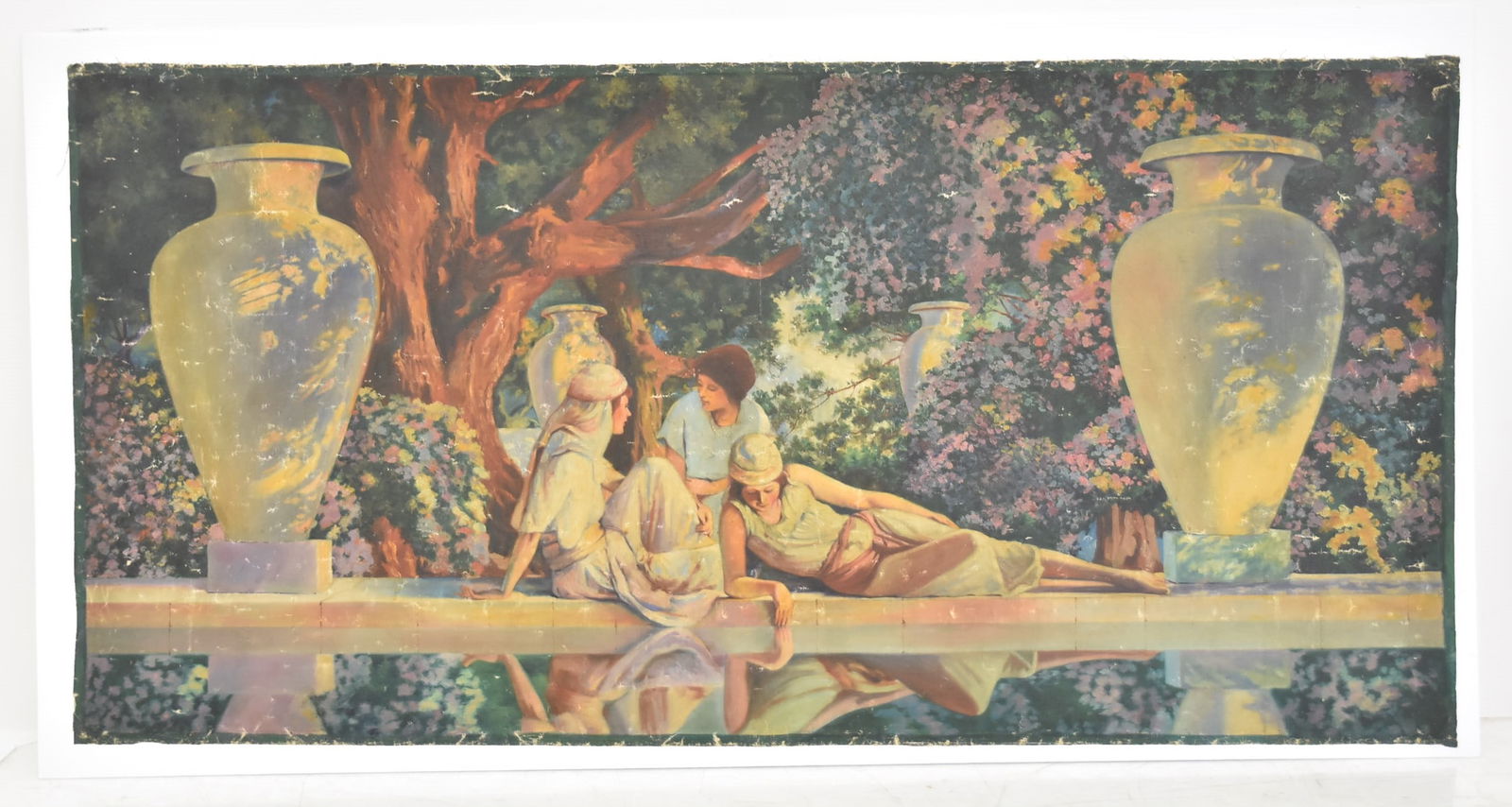 ATTR MAXFIELD PARRISH ,GARDEN OF ALLAH PAINTING (1 of 16)