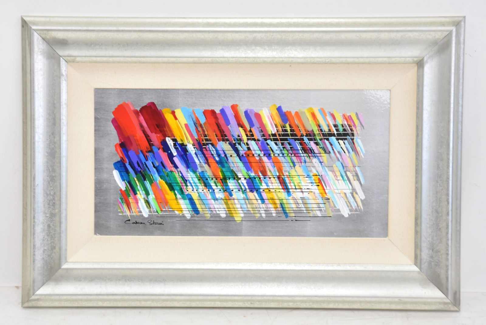 CALMAN SHEMI , ACRYLIC ON WOOD PANEL " NOTES" (1 of 15)