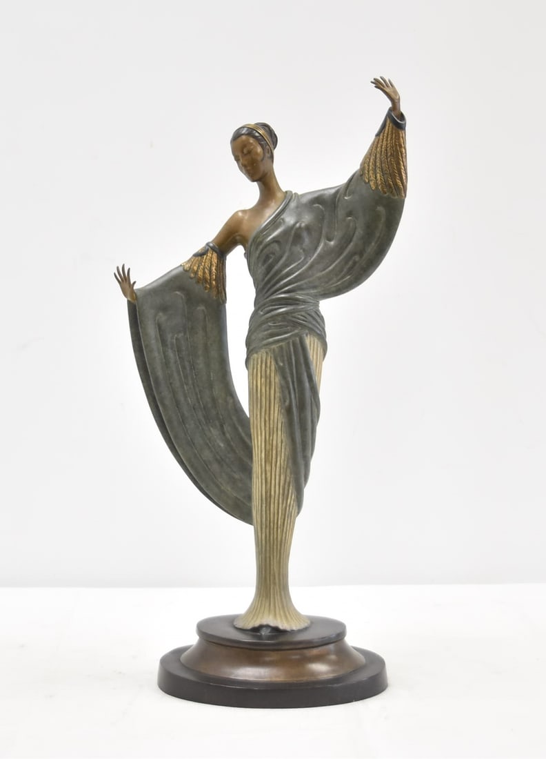 ERTE , BRONZE "IN THE EVENING" SCULPTURE (1 of 12)