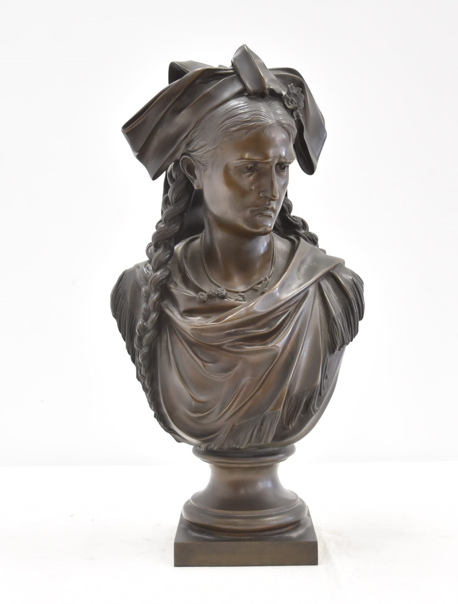 JEAN LOUIS GREGOIRE , BRONZE BUST "L'ALSACE" (1 of 11)