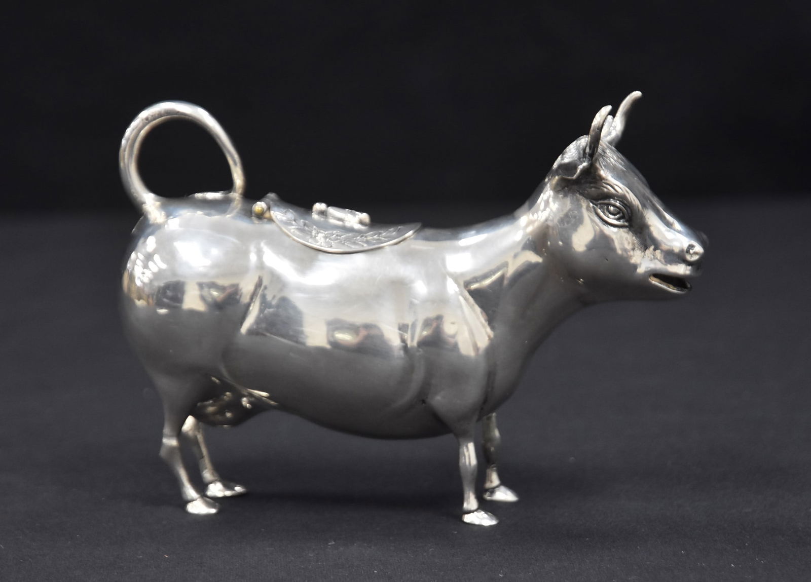 ANTIQUE RARE DUTCH SILVER COW CREAMER (1 of 13)