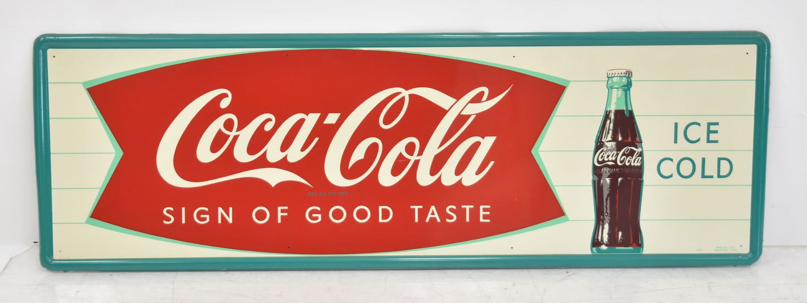 COCA-COLA FISH TAIL METAL TIN SIGN (1 of 11)