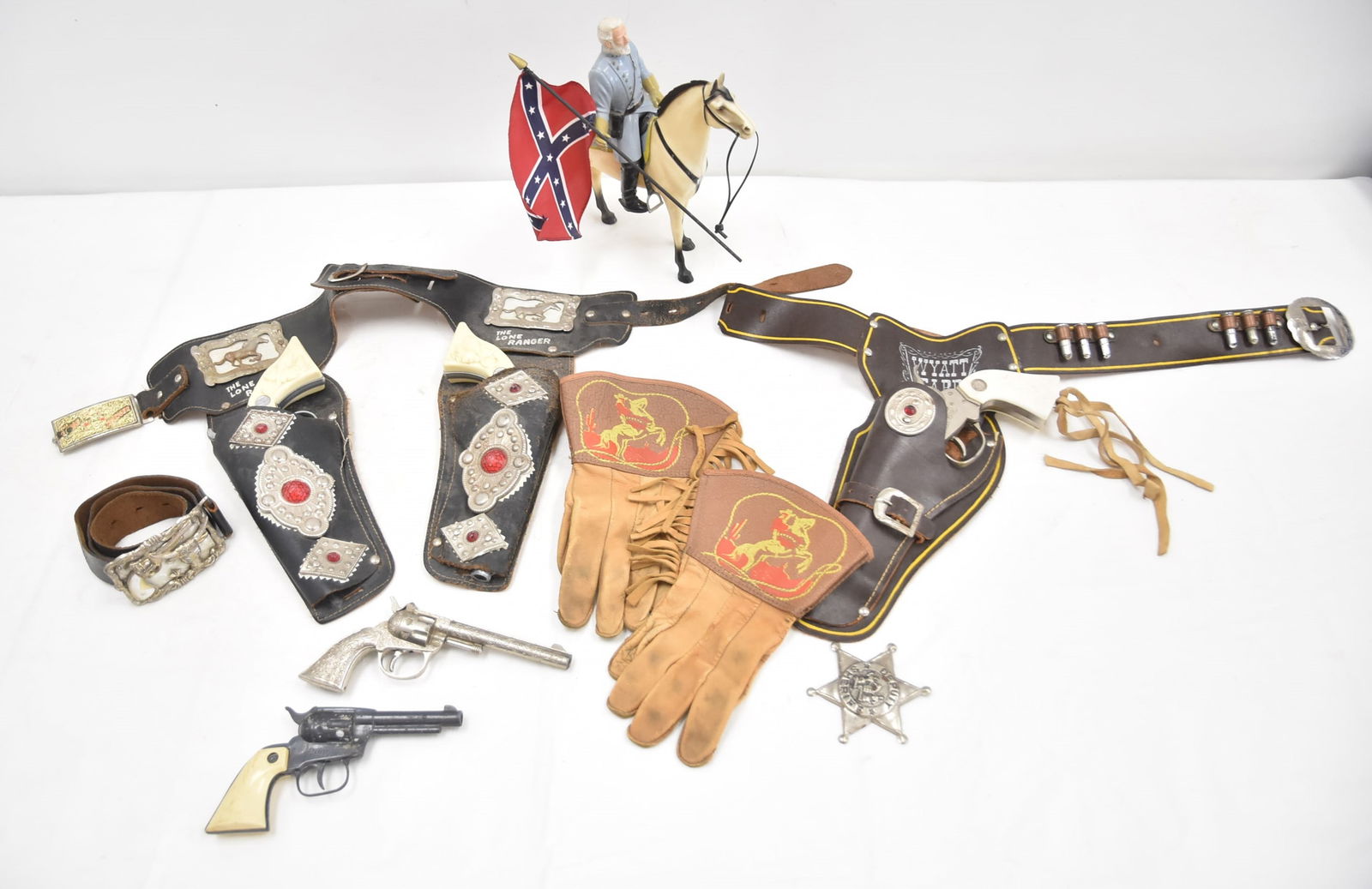 1950s TOY CAPGUN SETS & SOLDIER ON HORSE (1 of 18)