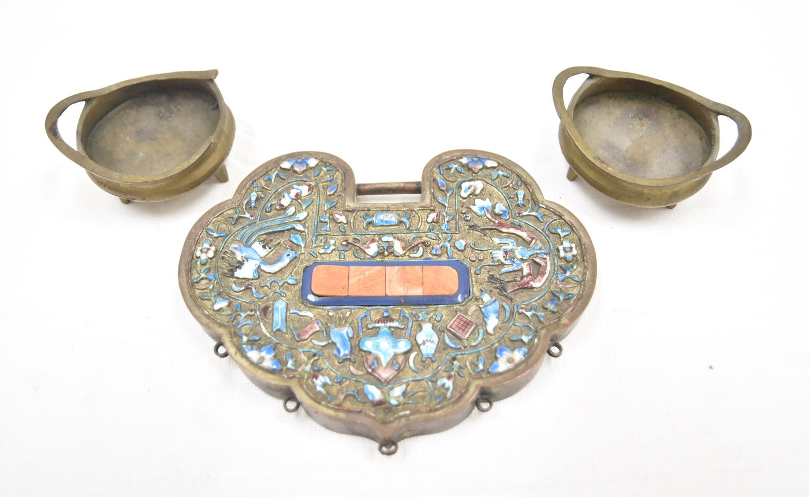 (3) CHINESE BRONZE & SILVER PIECES (1 of 11)