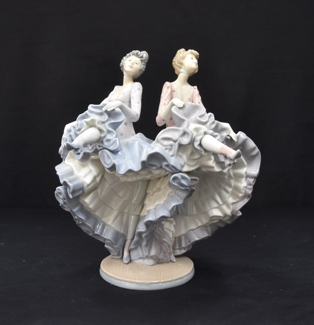LLADRO CAN-CAN DANCERS DOUBLE FIGURINE , RETIRED (1 of 11)