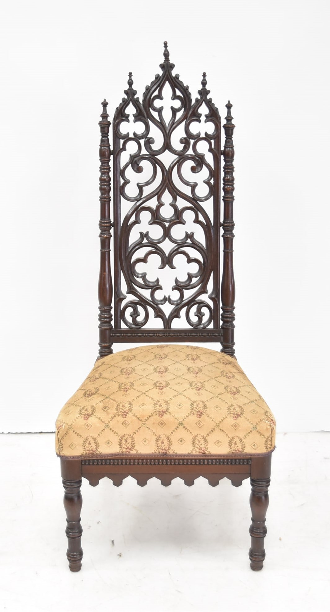 HEAVILY CARVED GOTHIC CHAIR (1 of 13)