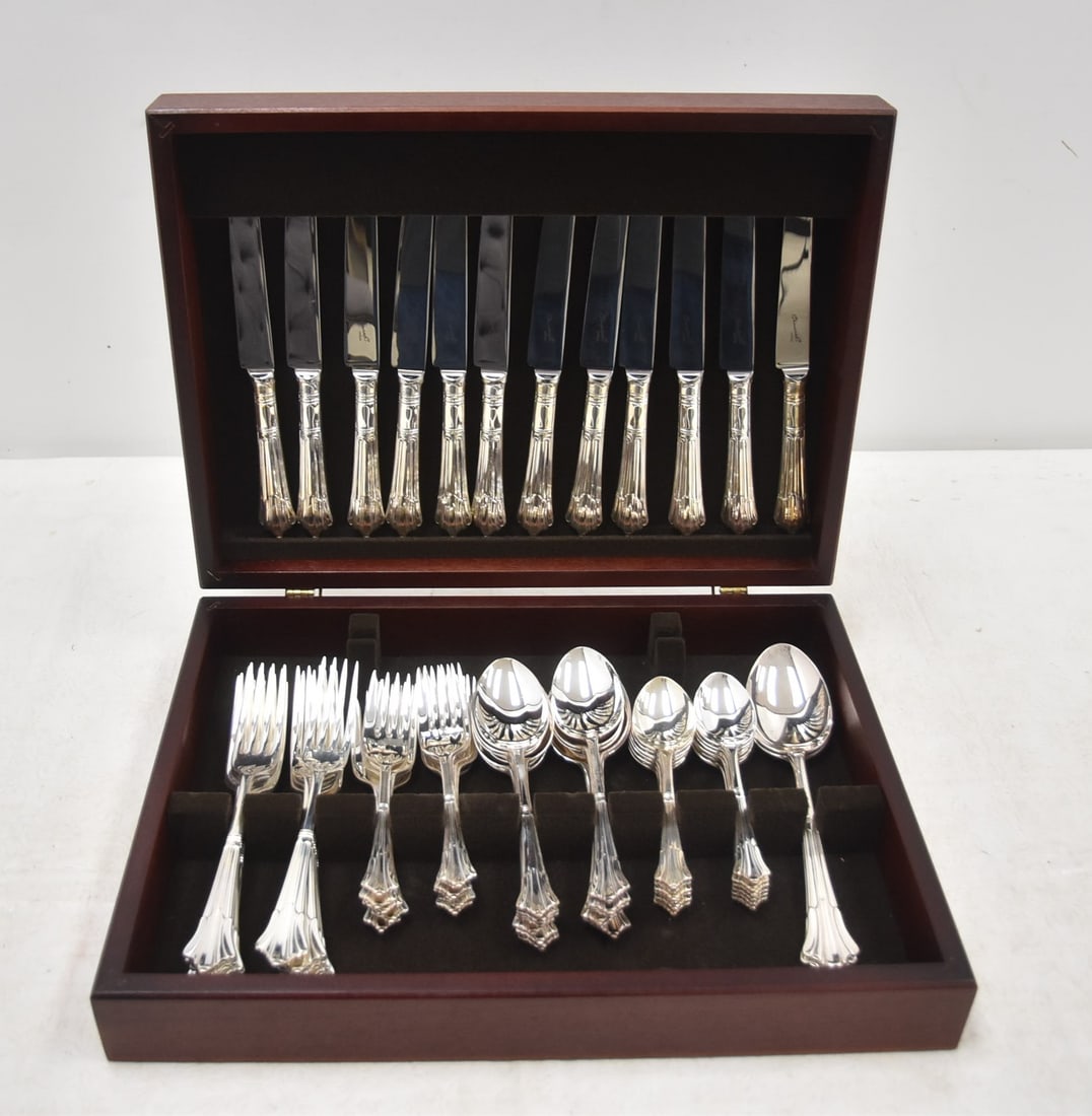 SHEFFIELD SILVER PLATE FLATWARE FOR (12) (1 of 10)